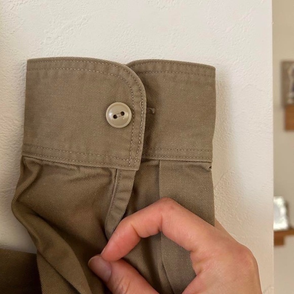 Kapital Khaki Denim Shirt Vintage Work Wear Hippie Smile Face - Picture 7 of 8